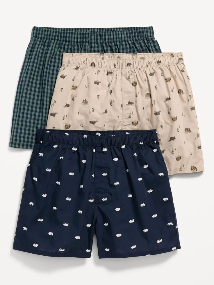3-Pack Soft-Washed Boxer Shorts -- 3_75-inch inseam _ Old Navy_10_11zon Classic Printed Trunks – 3 Pack
