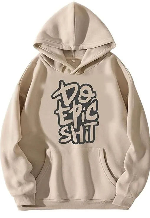 BE SAVAGE UNISEX HOODIE_1_11zon Do Epic Graphic Hoodie – Beige