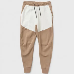 Dual Tone Performance Joggers – Sand & White