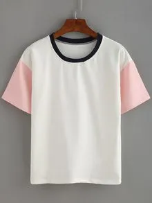 Women’s Minimal Contrast Sleeve Tee