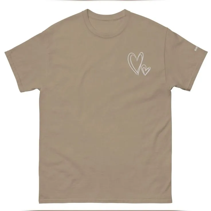 Cute T-shirt With Embroidered Hand Drawn Hearts Embroidered Sleeve_6_11zon Women’s Heart Embroidery Basic T-Shirt