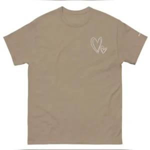 Women’s Heart Embroidery Basic T-Shirt
