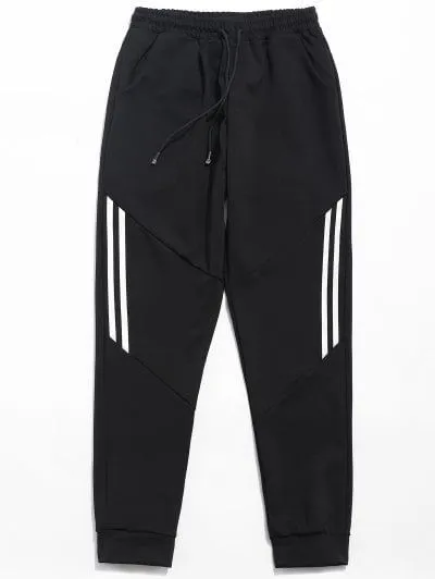 Deluxxie_8_11zon Urban Stripe Joggers – Matte Black