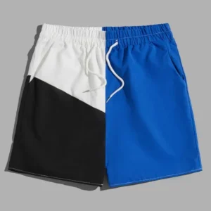 Split Tone Casual Shorts – Blue Edition