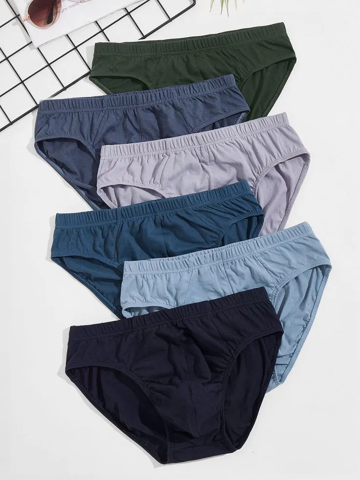 Men 6pcs Solid Brief_2_11zon Soft Stretch Men’s Briefs – 6 Pack