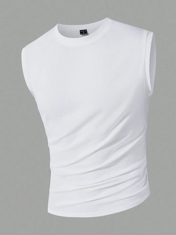 Men Solid Tank Top (1)_4_11zon Performance Muscle Tank – White
