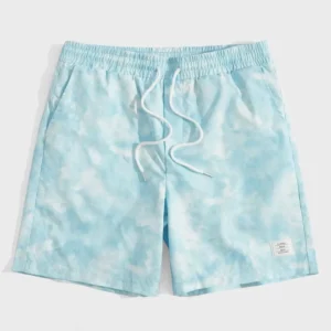 Cloud Wash Tie-Dye Shorts – Blue
