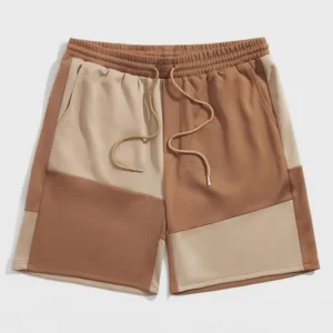 Neutral Patchwork Lounge Shorts