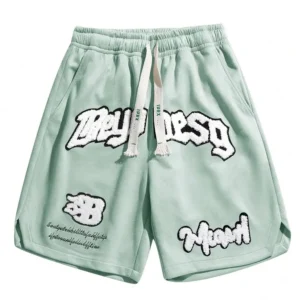 Mint Embroidered Summer Shorts