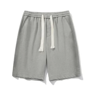 Grey Relaxed Fit Drawstring Shorts