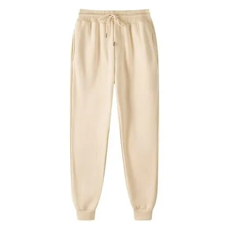 Mens Sweatpants Cotton Fleece Active Athletic Workout Jogger Sweatpants for Men with Pocket and Drawstring Hip-hop Pants Clearance Sale Beige Xxxl, Men's_3_11zon Everyday Slim Fit Joggers – Off White