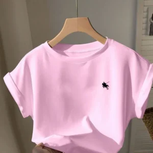 Women’s Oversized Pastel Pink Casual Tee