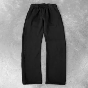 Essential Oversized Lounge Pants – Matte Black