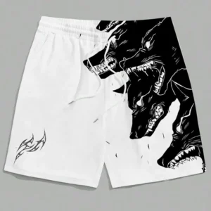 Wolf Graphic Streetwear Shorts