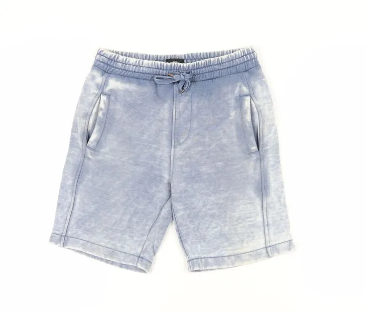 River Island Men's Blue Acid Wash Sweat Shorts Xxs_7_11zon Acid Wash Sweat Shorts – Ice Blue