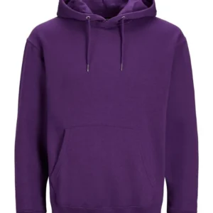 Solid Color Pullover Hoodie – Deep Purple