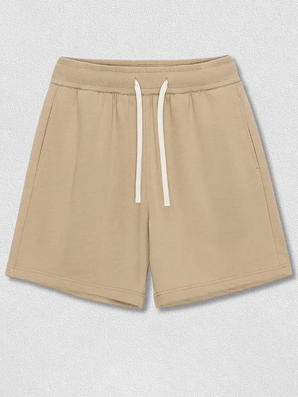 Short de sport décontracté ample de couleur unie pour homme_8 Minimal Sand Casual Shorts