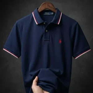 Premium Navy Slim Fit Polo