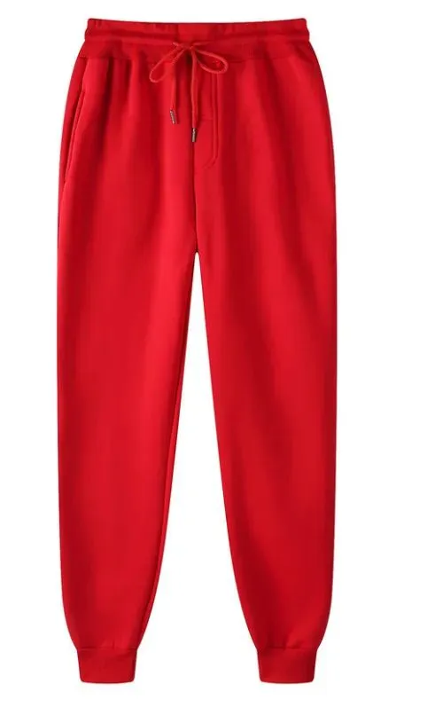 Sports Pants Hip Hop Leggings Pants Flash Sale $23_14 (2)_5_11zon Streetwear Fleece Joggers – Bold Red