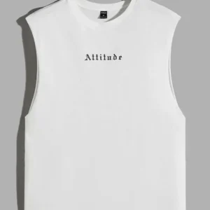 Oversized Sleeveless Graphic Tee – Attitude Edition