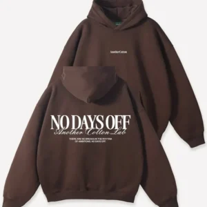 No Days Off Oversized Hoodie – Coffee Brown