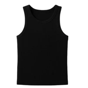 Ribbed Slim Fit Tank Top – Black