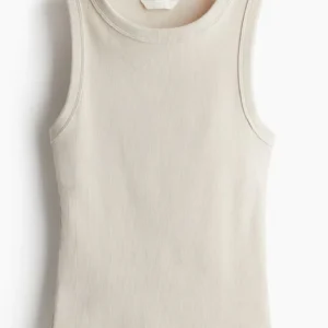 Essential Ribbed Tank Top – Off White
