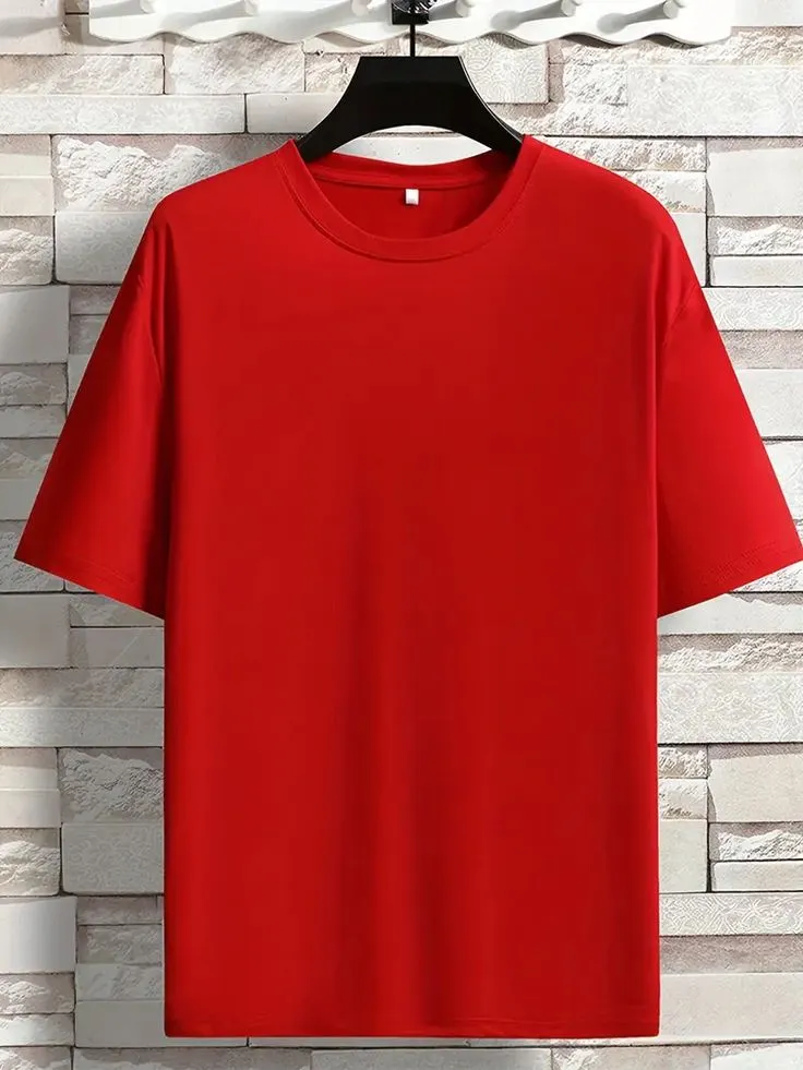 download (1)_4_11zon Classic Solid Red Crew Neck T-Shirt