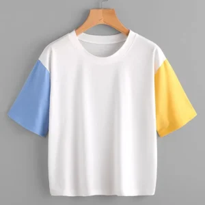 Women’s Pastel Color Block T-Shirt
