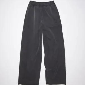 Oversized Wide Leg Lounge Pants – Washed Black