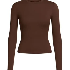 Women’s Chocolate Brown Basic Long Sleeve Tee