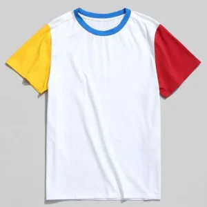 Women’s Multicolor Sleeve Casual Tee