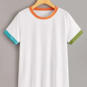 Women’s Contrast Trim Basic T-Shirt