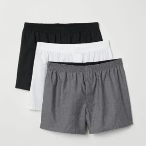 Relaxed Fit Woven Boxers – 3 Pack