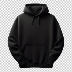 Premium Solid Pullover Hoodie – Black