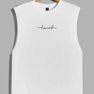 Oversized Sleeveless Tee – White