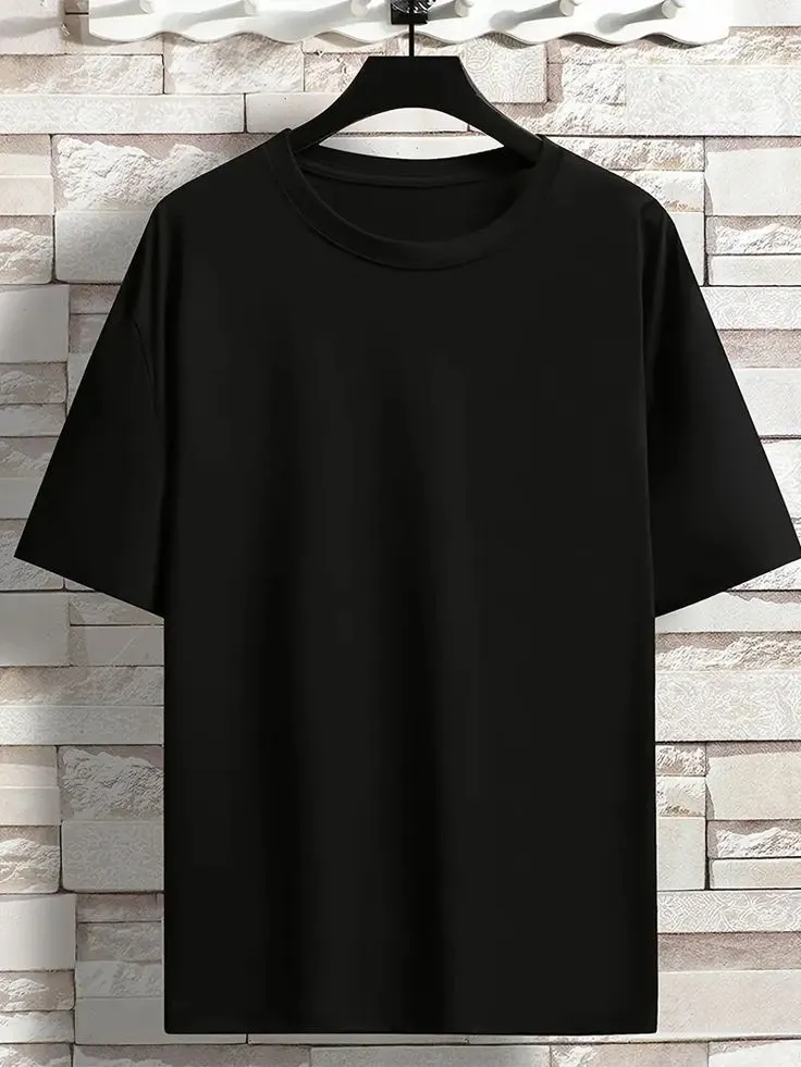 download_8_11zon Basic Black Relaxed Fit T-Shirt